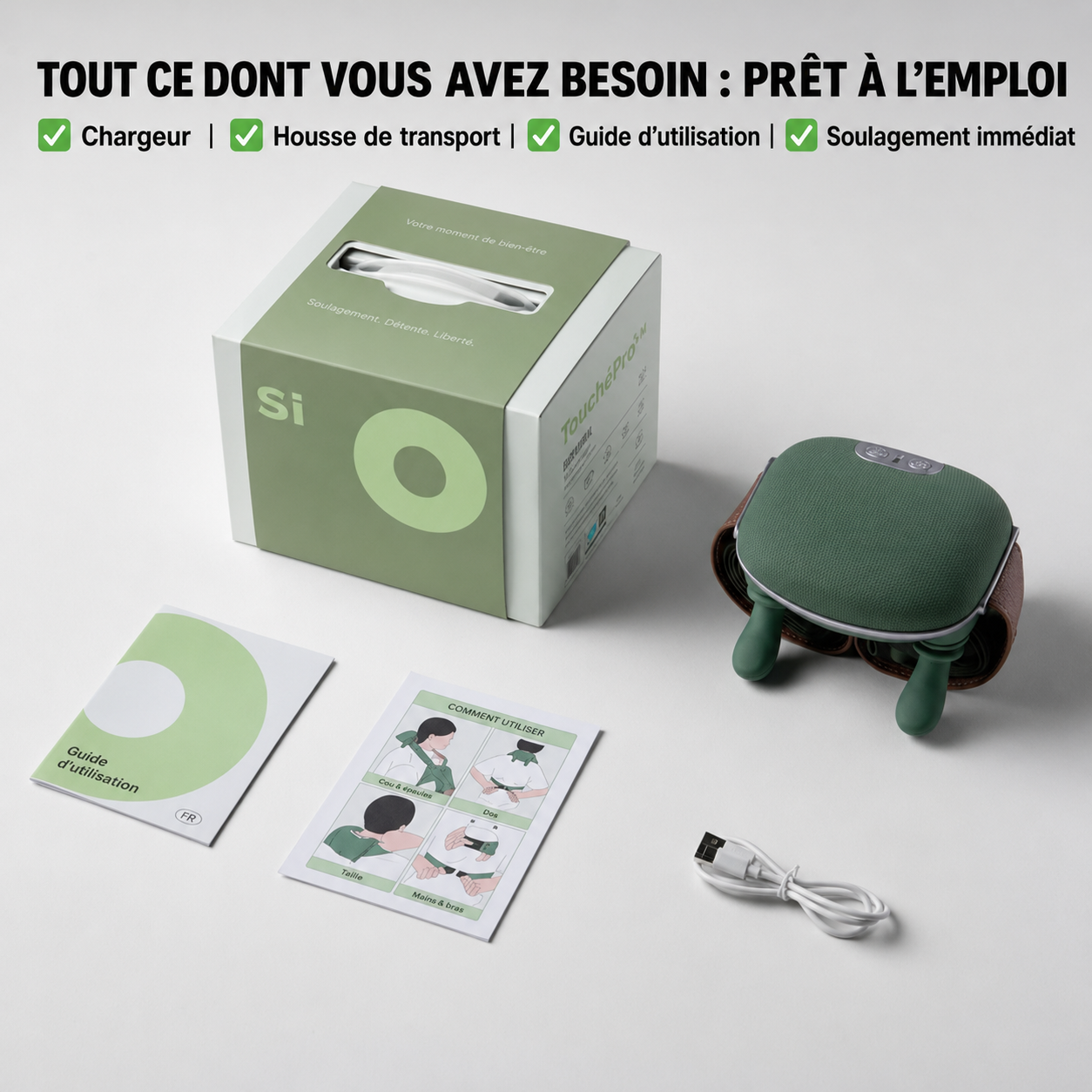TouchéPro™ - Masseur Shiatsu pour le cou et le dos