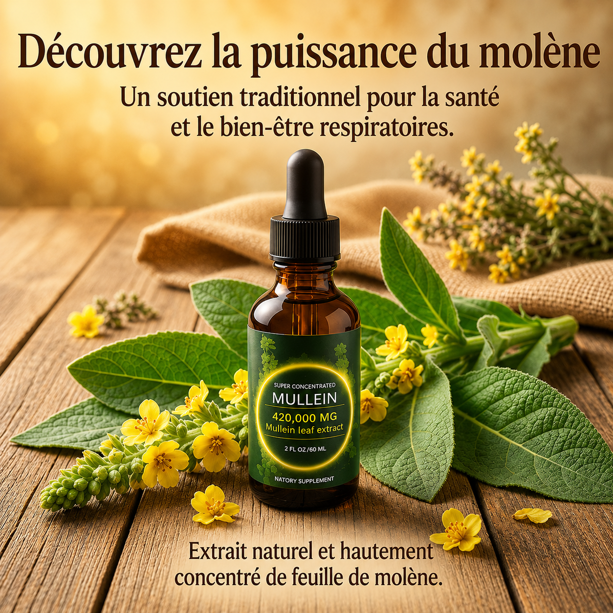 Gouttes de Soutien Pulmonaire à la Molène