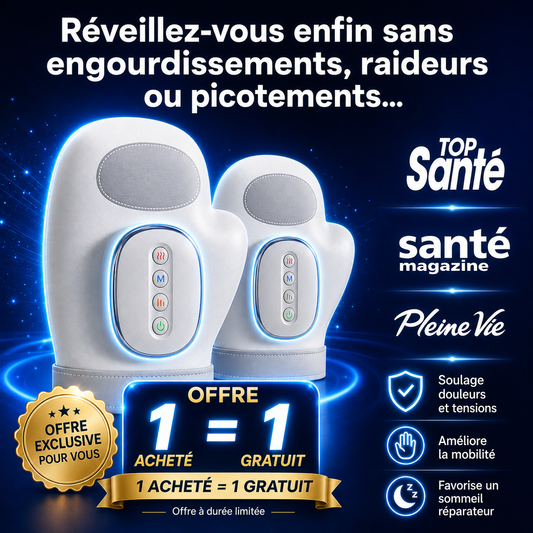 Masseur pour les mains contre l’arthrite, le syndrome du canal carpien et les douleurs articulaires