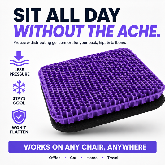 Nutrovio™ - Honeycomb Gel Seat Cushion — Relieve Tailbone & Lower-Back Pressure In Minutes