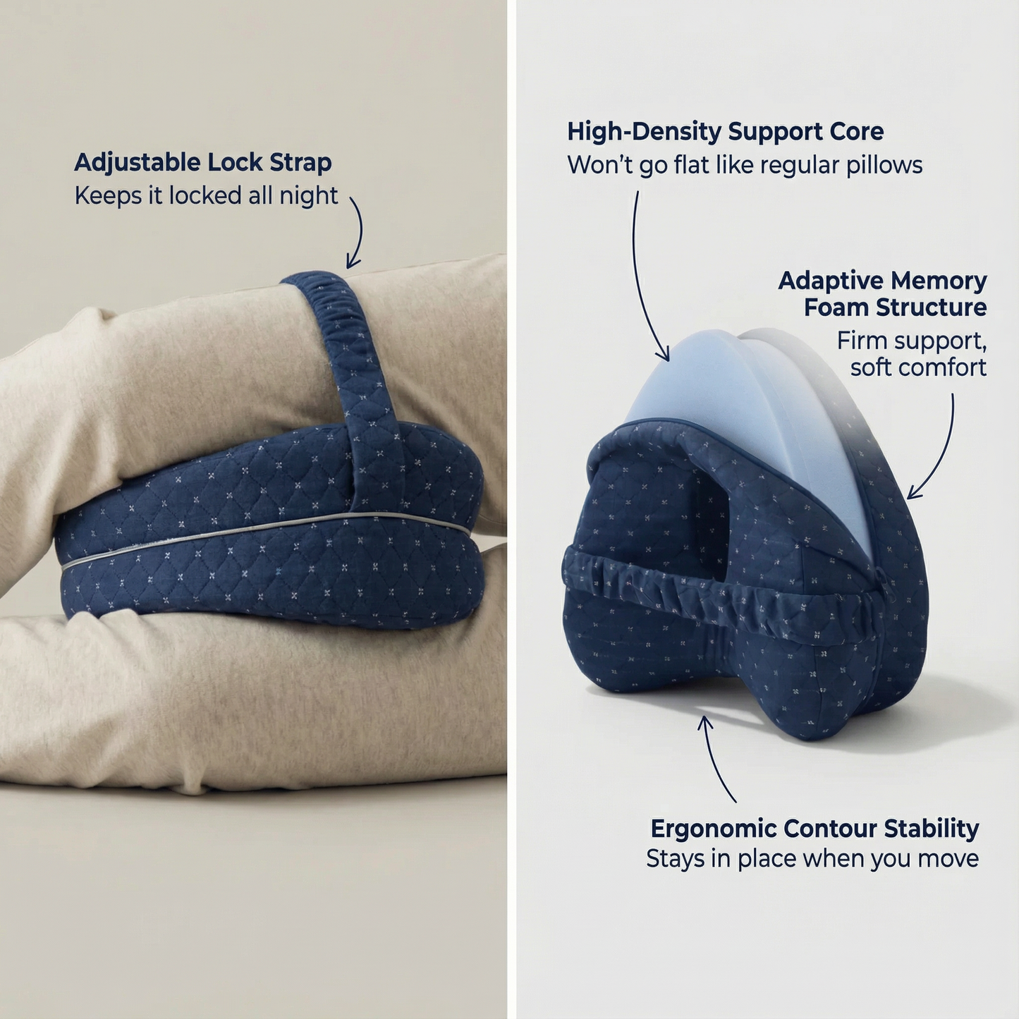 Knee Alignment Pillow | Relieves Hips, Back & Sciatic