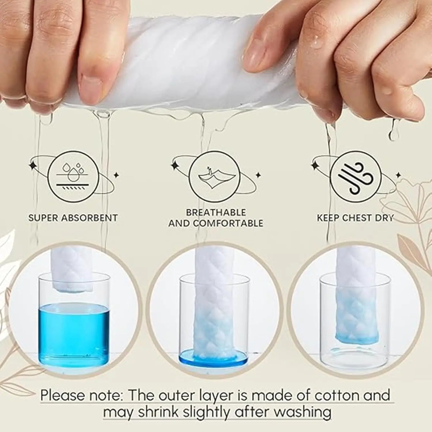 Reusable under-breast sweat liners (2PCs)