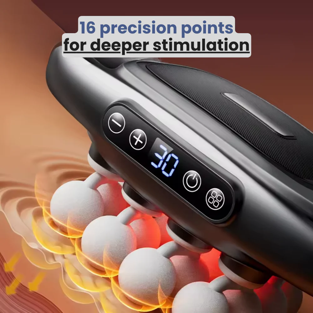 OmniRelax™ – Pistolet de massage à 16 têtes