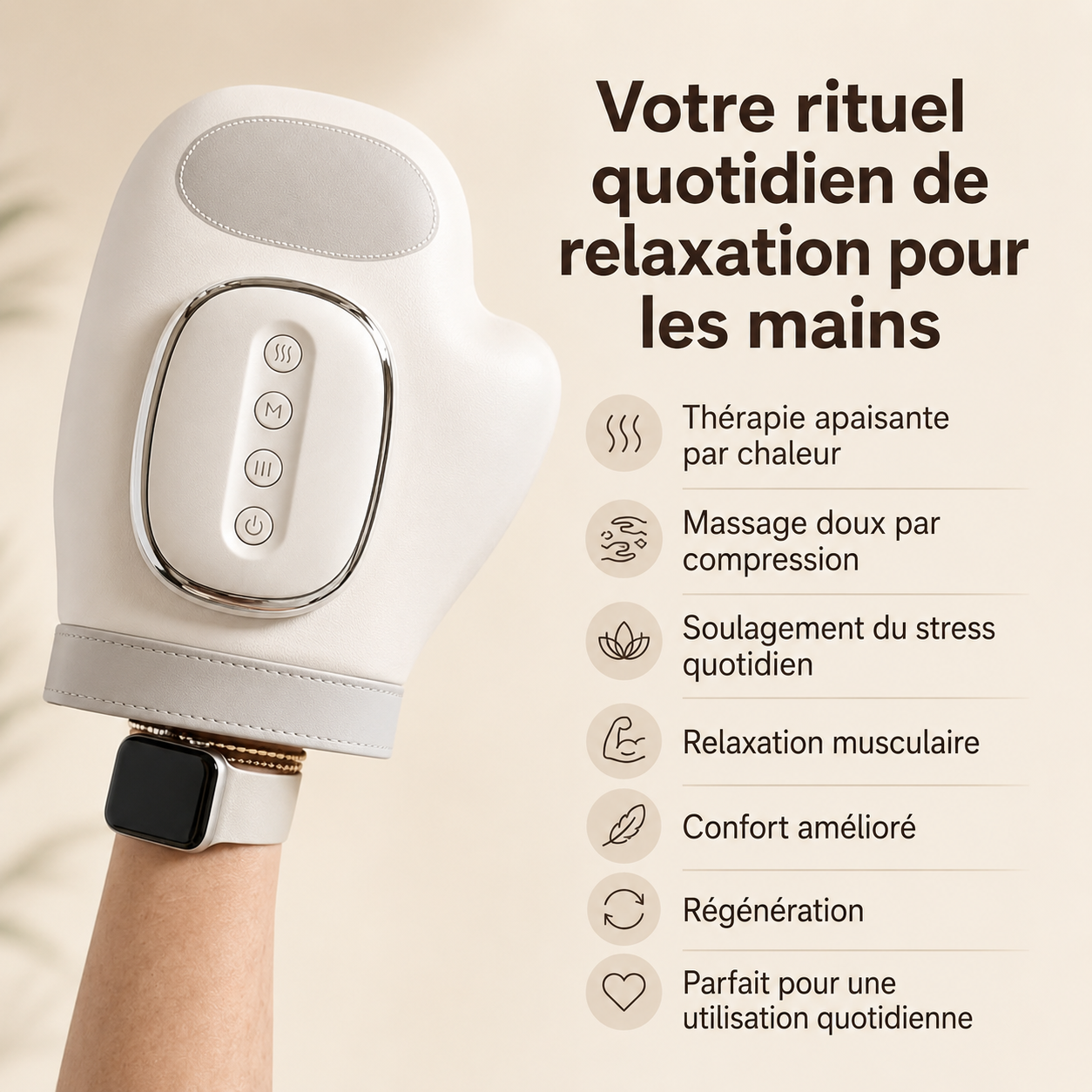 Masseur pour les mains contre l’arthrite, le syndrome du canal carpien et les douleurs articulaires