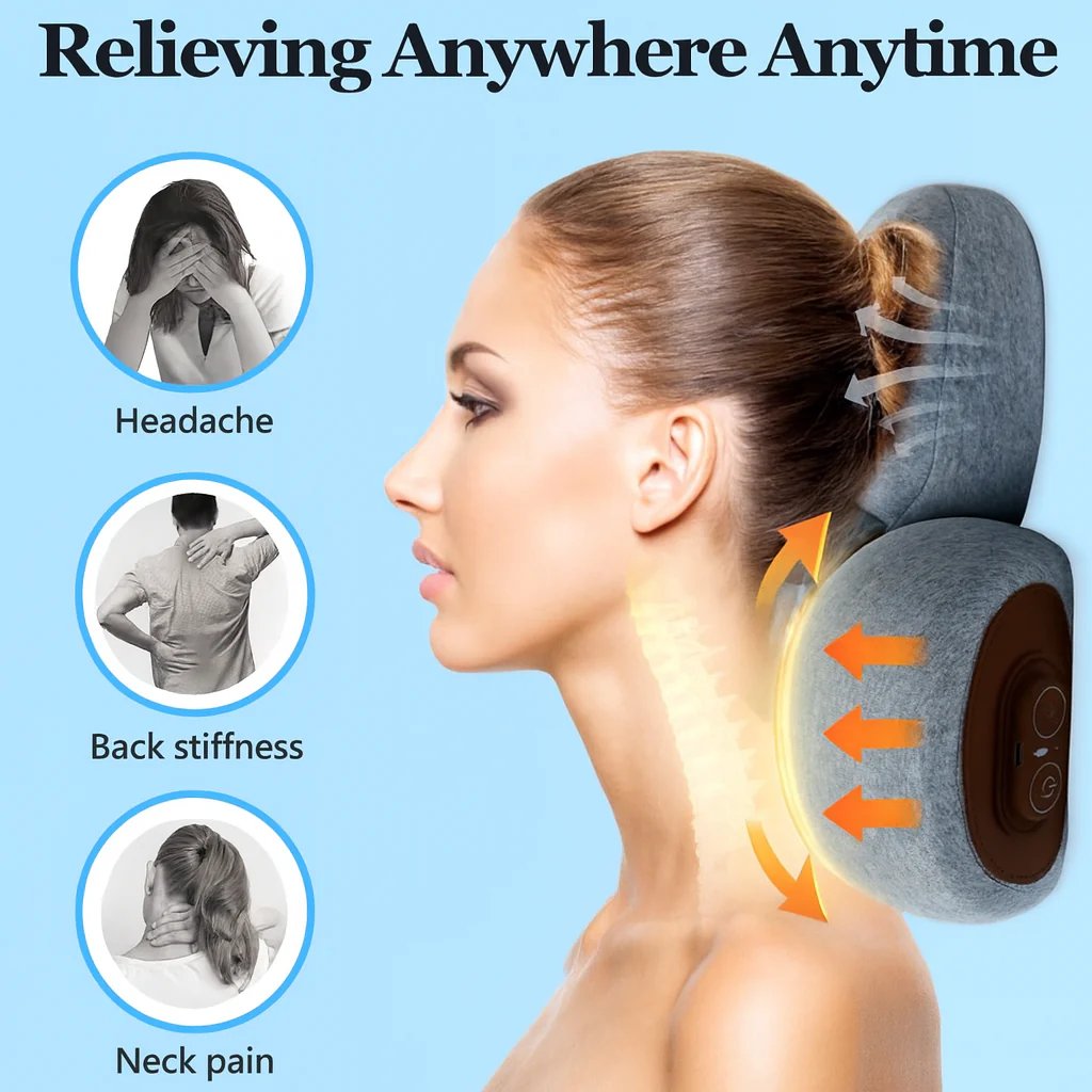Oreiller de massage cervical 3-en-1